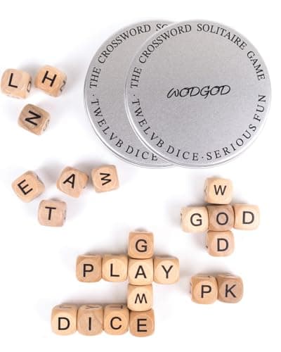 Wooden Crossword Dice Duo