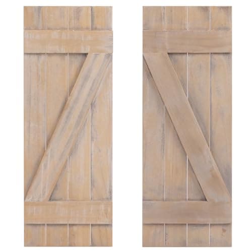 Rustic Wood Board Shutters