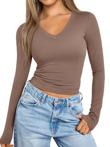 Fall Fashion V-Neck Slim Tops