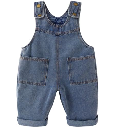Wide Strap Denim Overalls