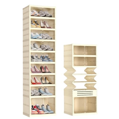 9-Tier Clear Shoe Rack