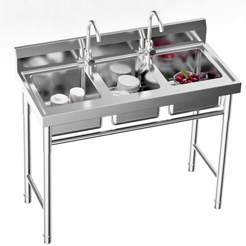 Triple Bowl Utility Sink