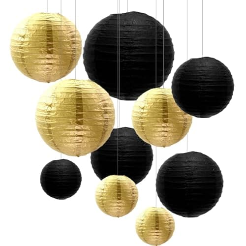Black Gold Lantern Set