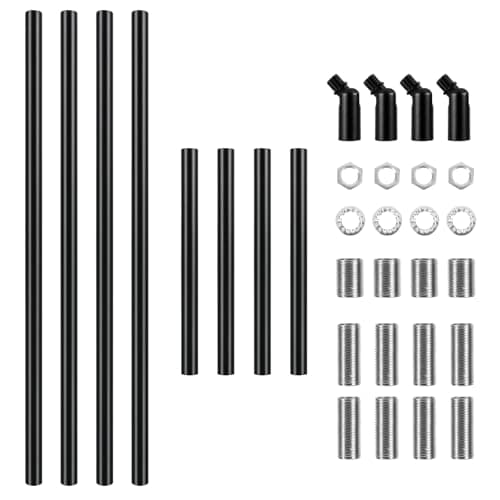 Haligate Matte Black Rods
