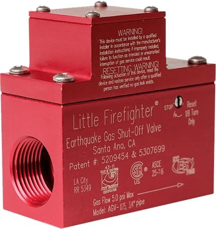 Seismic Gas Shutoff Valve