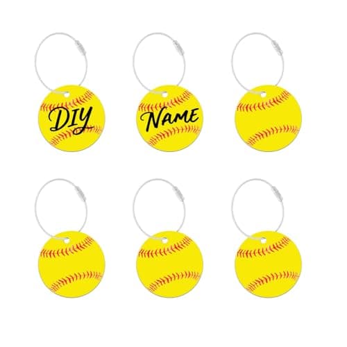 Softball Luggage Tags
