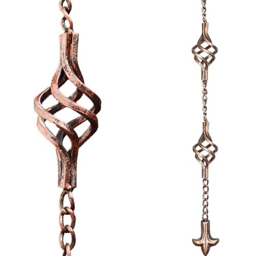 Spiral Copper Rain Chain