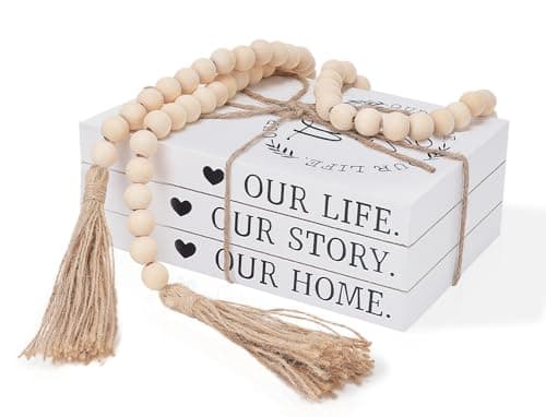 Rustic Wooden Book Set
