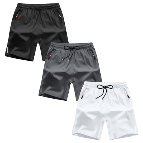 3-Pack Zipper Sport Shorts