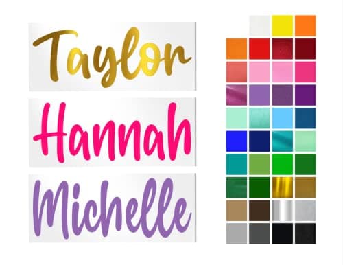 Custom Vinyl Name Decal