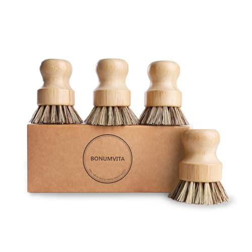 Bamboo Pot Brush Set