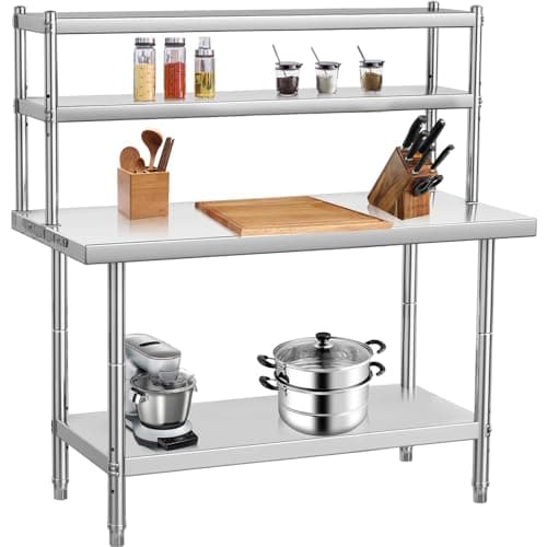 Prep Table & Shelves Combo