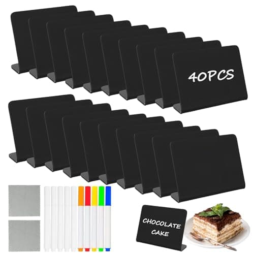 40-Pack Mini Chalkboards