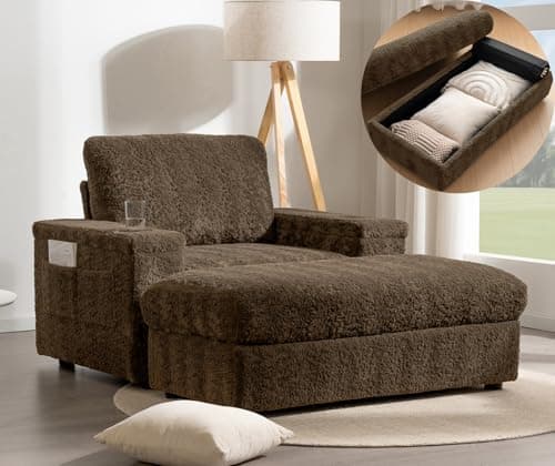 Merax Sleeper Chair with Ottoman