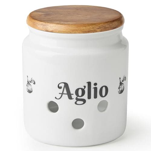 White Ceramic Garlic Keeper