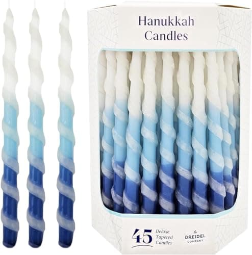 Twisted Blue & White Candles