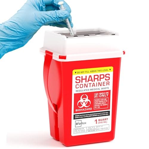 Portable 1‑Quart Sharps Bin