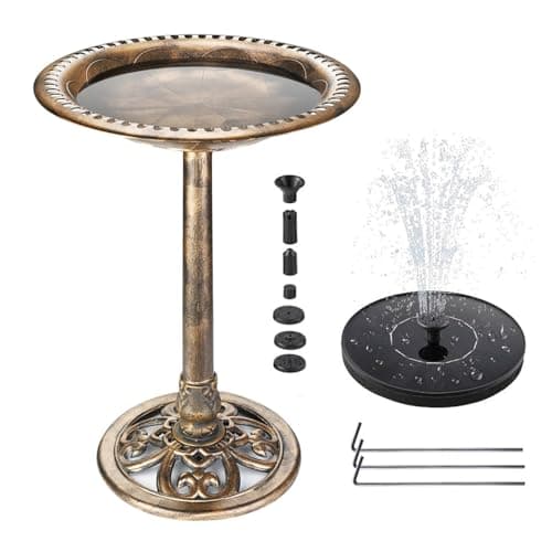 JBEIY Solar Birdbath