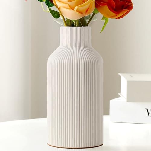 Minimalist White Ceramic Vase