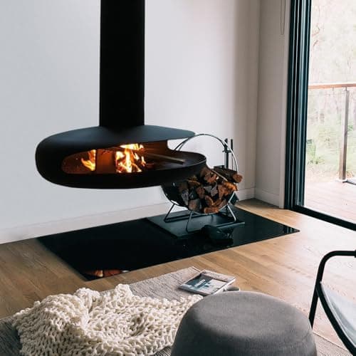 Oval Suspended Fireplace