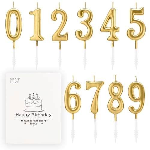 Pearly Numeric Candle Set