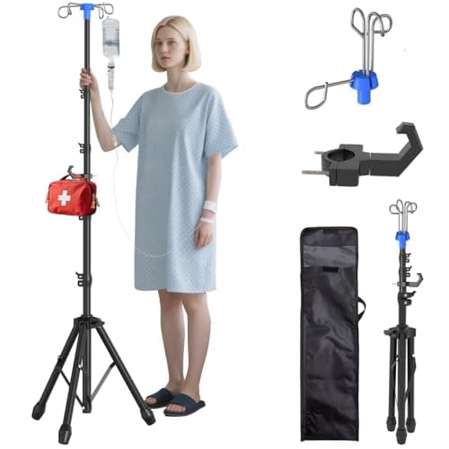 Foldable Travel IV Pole