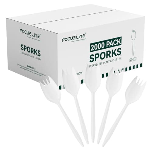 2000 Pack White Sporks
