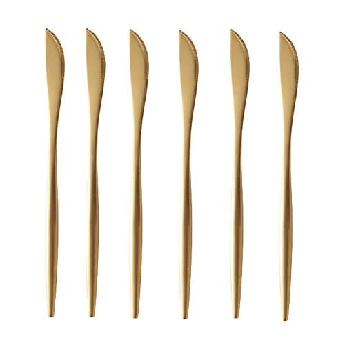 Matte Gold Dessert Knives