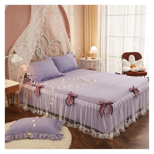 Elegant Lace Bedskirt Set