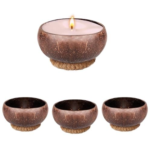 Rustic Coconut Candle Bowls