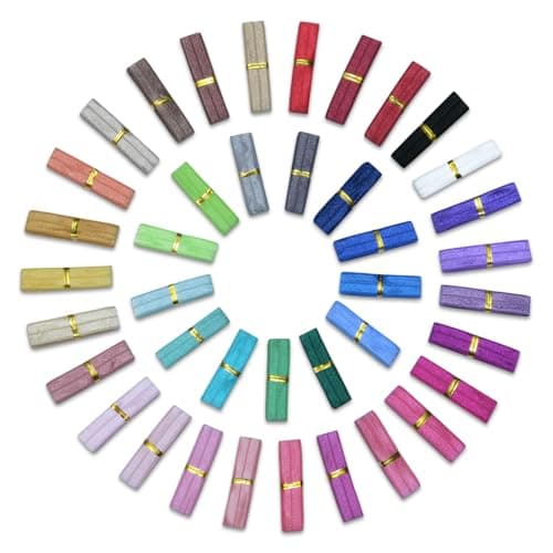 40-Color Fold-Over Elastic