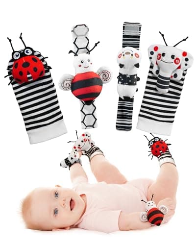 High-Contrast Rattle Socks