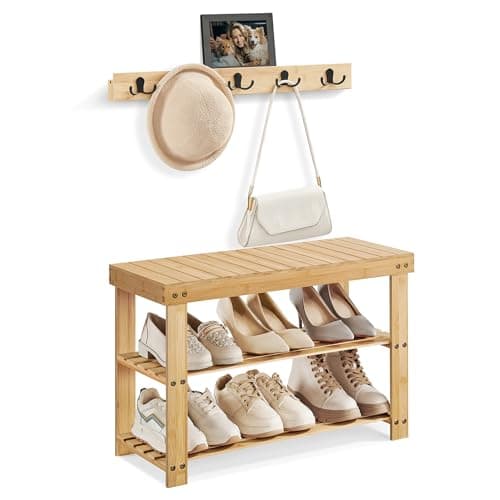 4-in-1 Hall Tree Bench