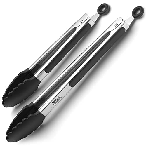 2-Pack Silicone Steel Tongs