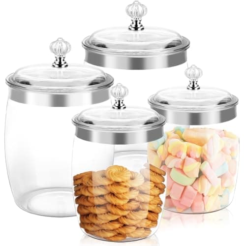 4-Piece Clear Jars