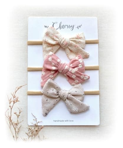 Soft Floral Bow Headbands