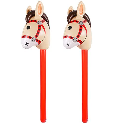 2-Pack Inflatable Stick Horse