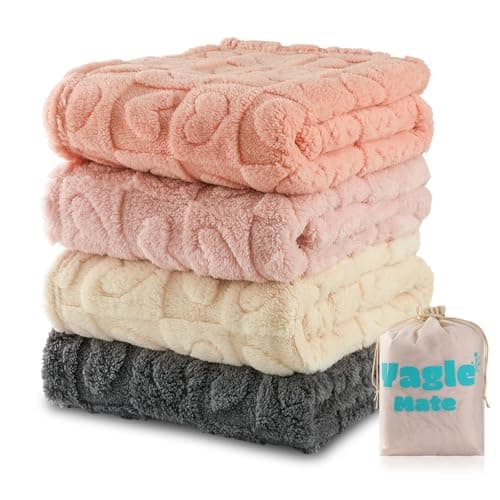 4-Pack Plush Baby Blankets