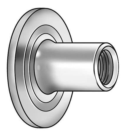 Materro 1/4-20 Round Weld Nuts