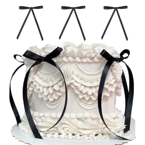 Satin Bow Cupcake Toppers