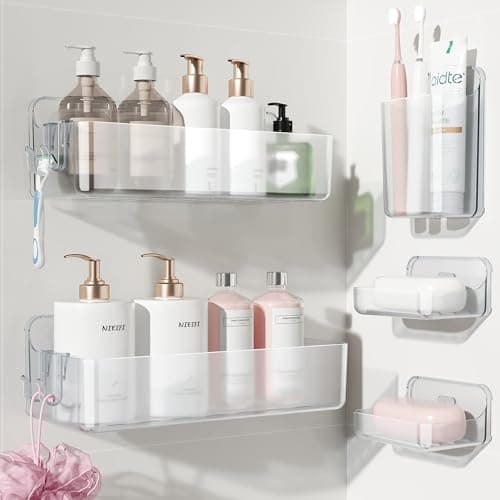 Clear Adhesive Wall Shelves