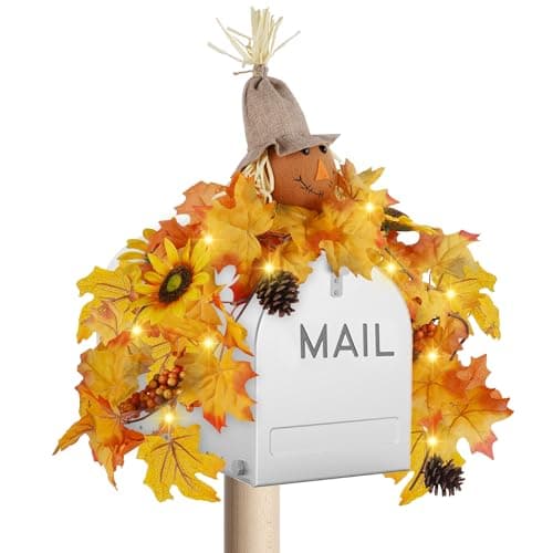 LED Mailbox Fall Swag