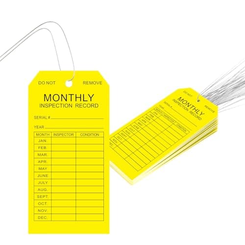 PVC Monthly Inspection Tags