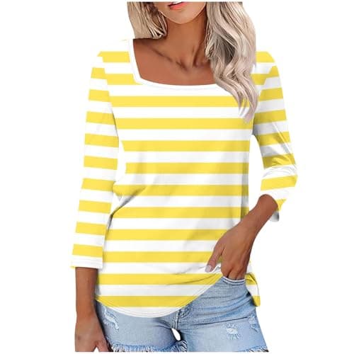Striped Square-Neck Shell