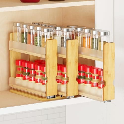 SpaceAid Bamboo Spice Rack