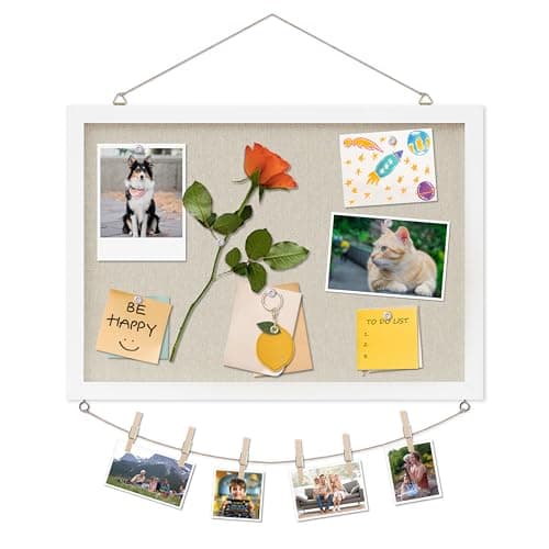 White Linen Cork Board