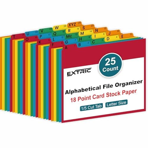 Alphabetical File Dividers