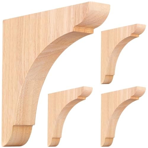 4-Pack Rubberwood Corbels