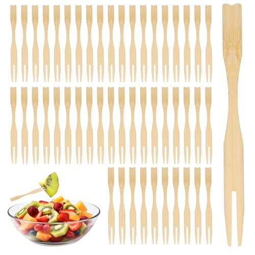 Bamboo Mini Fruit Forks
