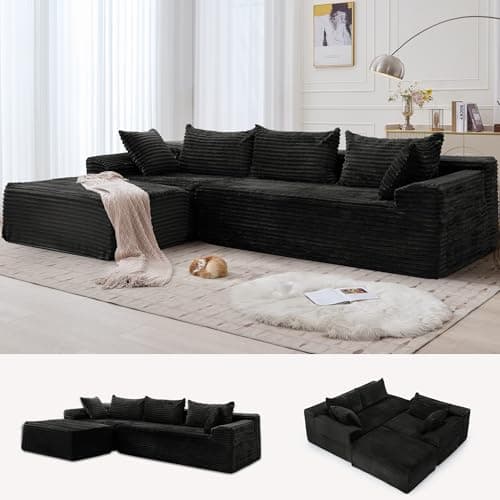108" Corduroy Modular Sofa